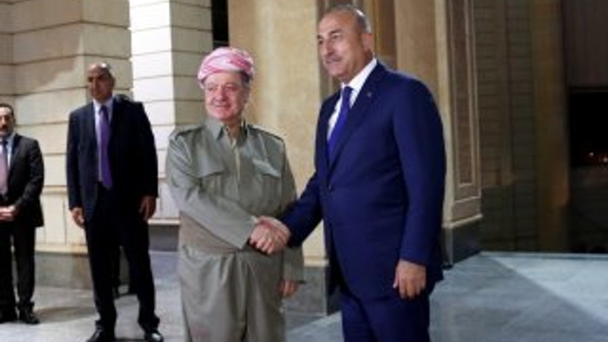 Bakan Çavuşoğlu, Barzani ile Erbil'de görüştü