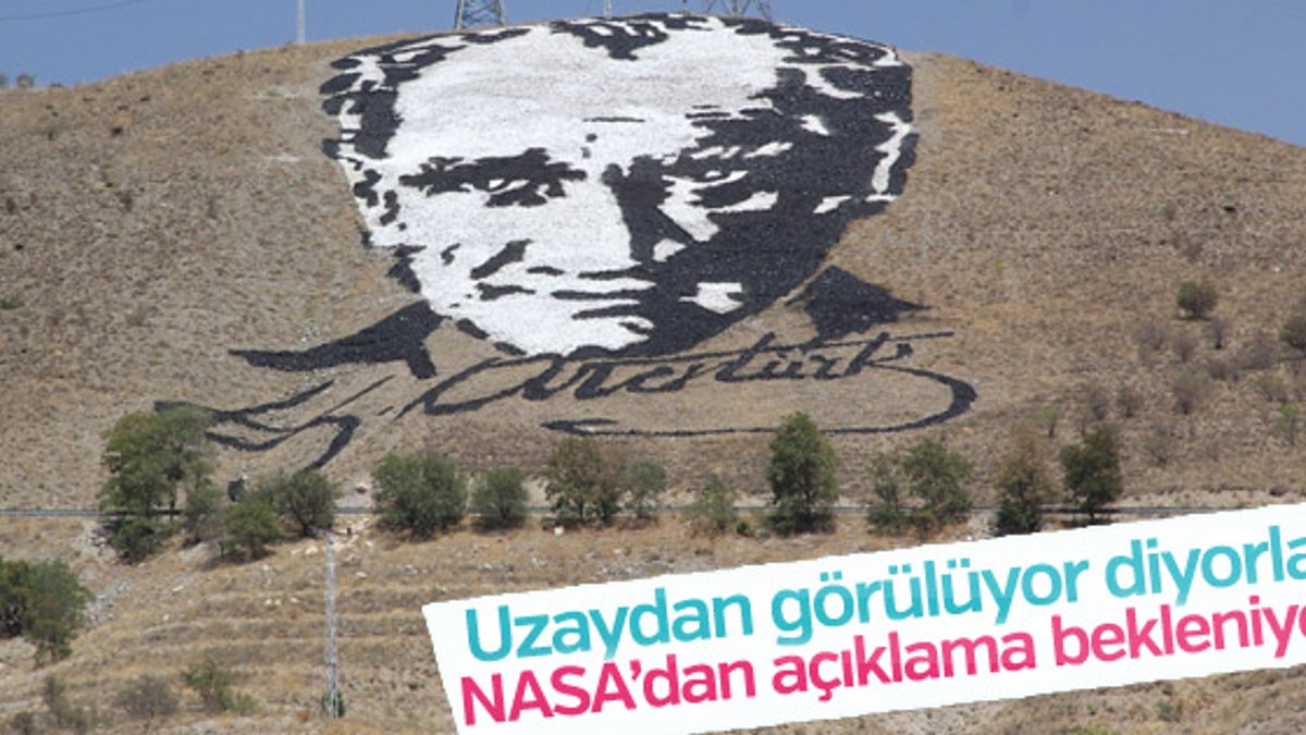 Uzaydan görülen dev Atatürk portresi yenilendi