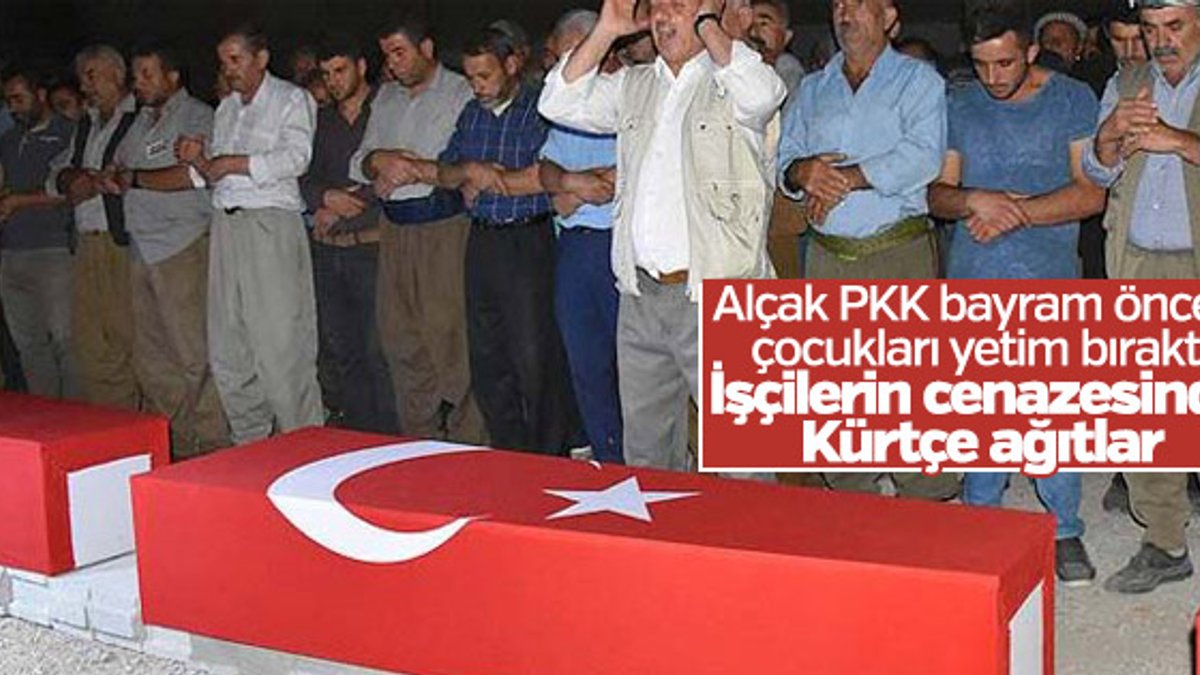 PKK'lı teröristlerin katlettiği işçiler toprağa verildi