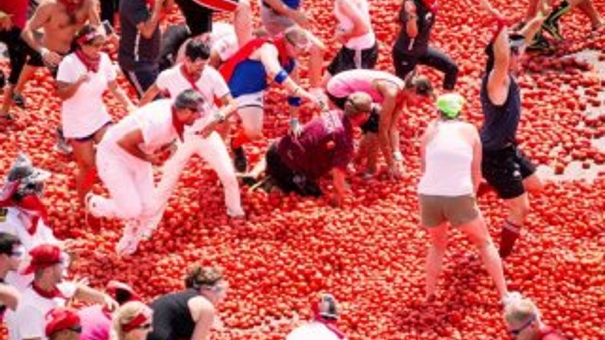 İspanya'da La Tomatina festivali