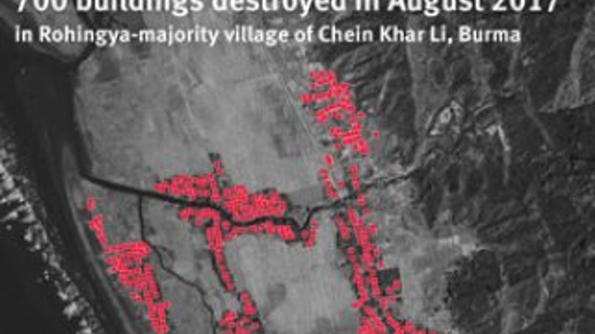 Arakan'da yakılan köylerin uydu görüntüleri yayınlandı