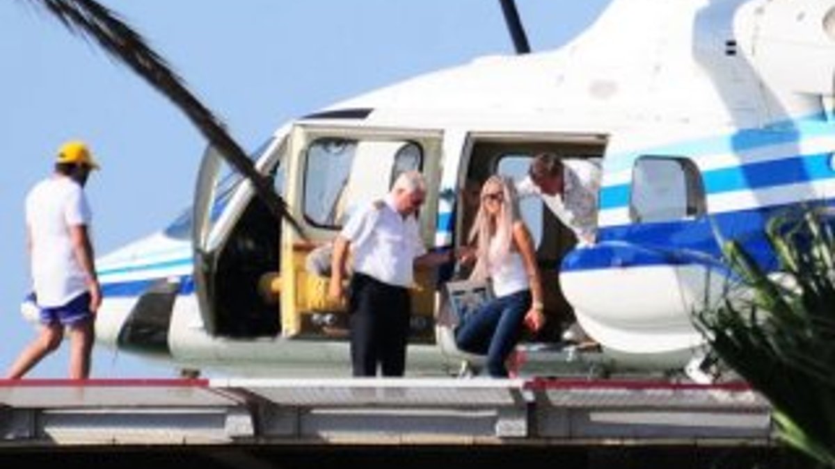 Ali Ağaoğlu helikopteriyle bayramlaşmaya geldi