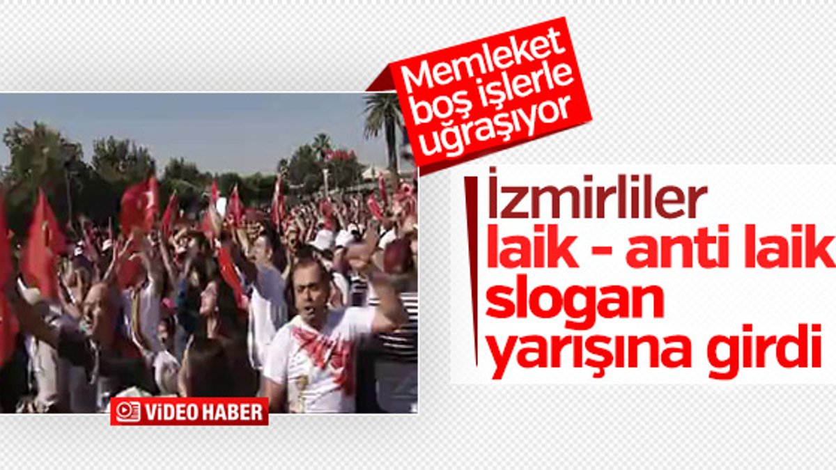 İzmir'de slogan gerginliği