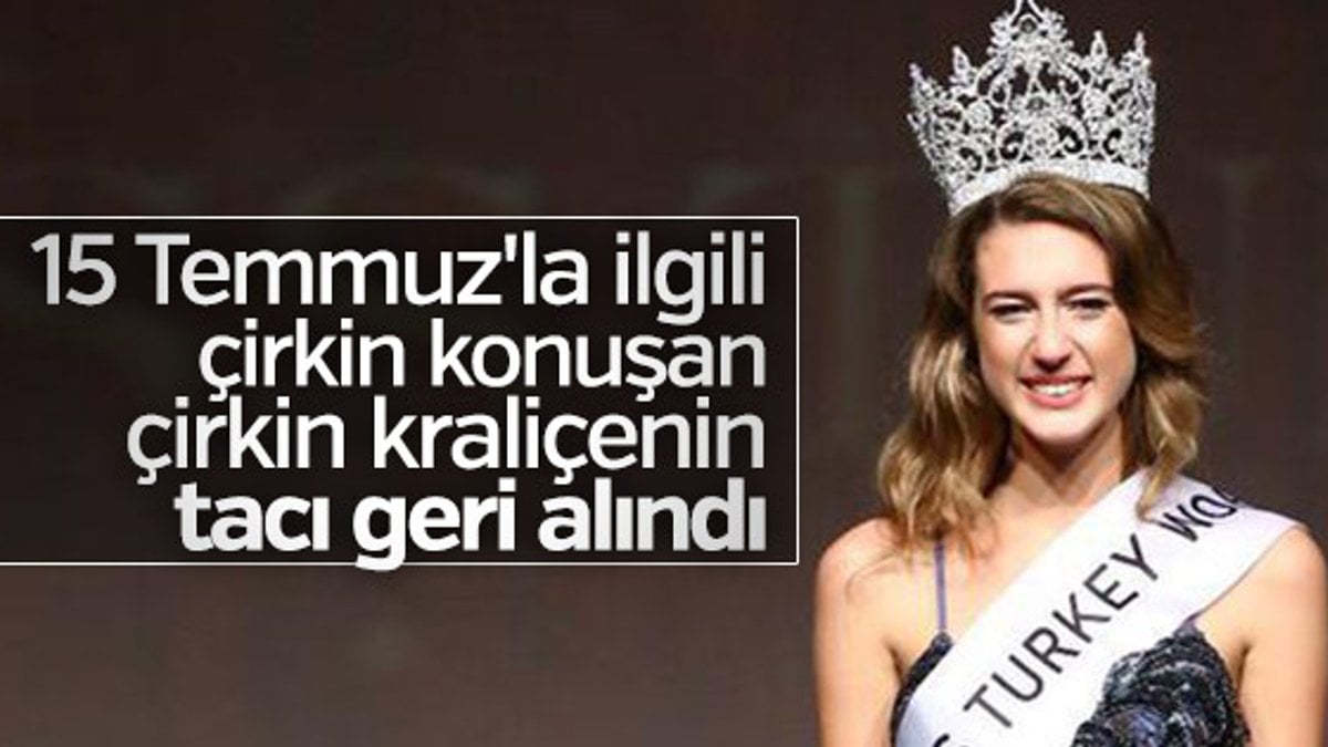Miss Turkey kraliçesinin tacı geri aldı