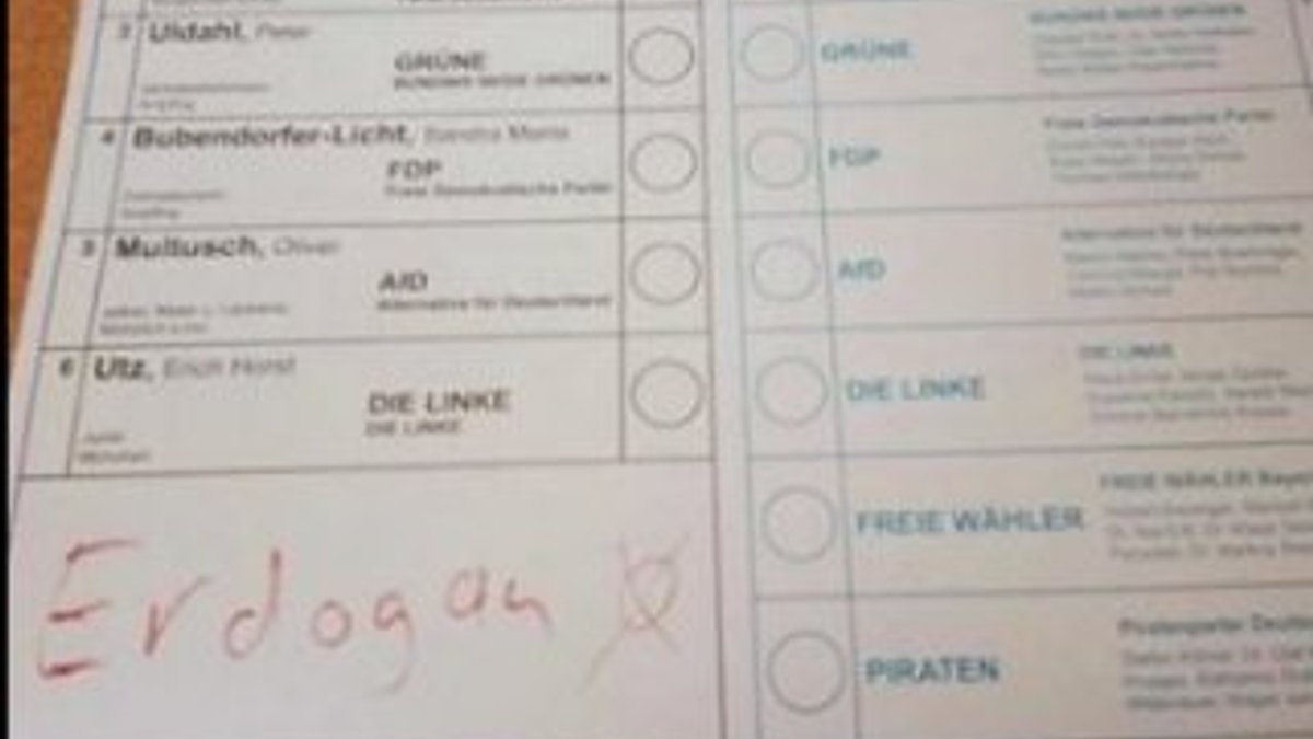 Almanya seçimlerinde Erdoğan'a oy