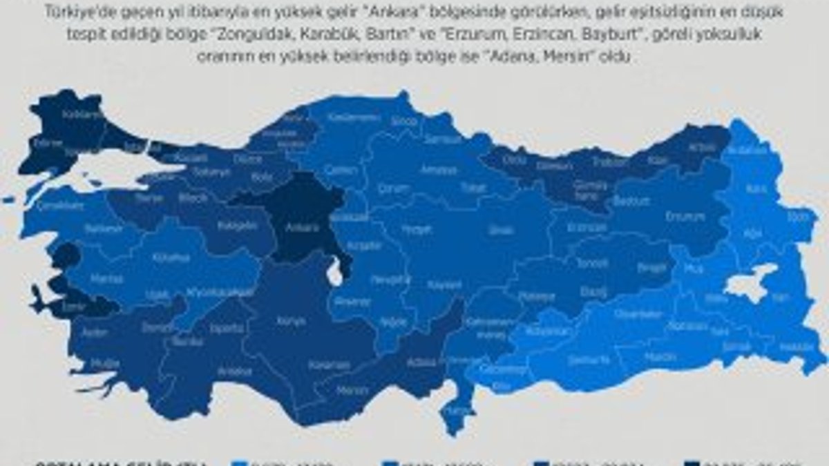 Türkiye'nin geliri en yüksek kenti Ankara oldu