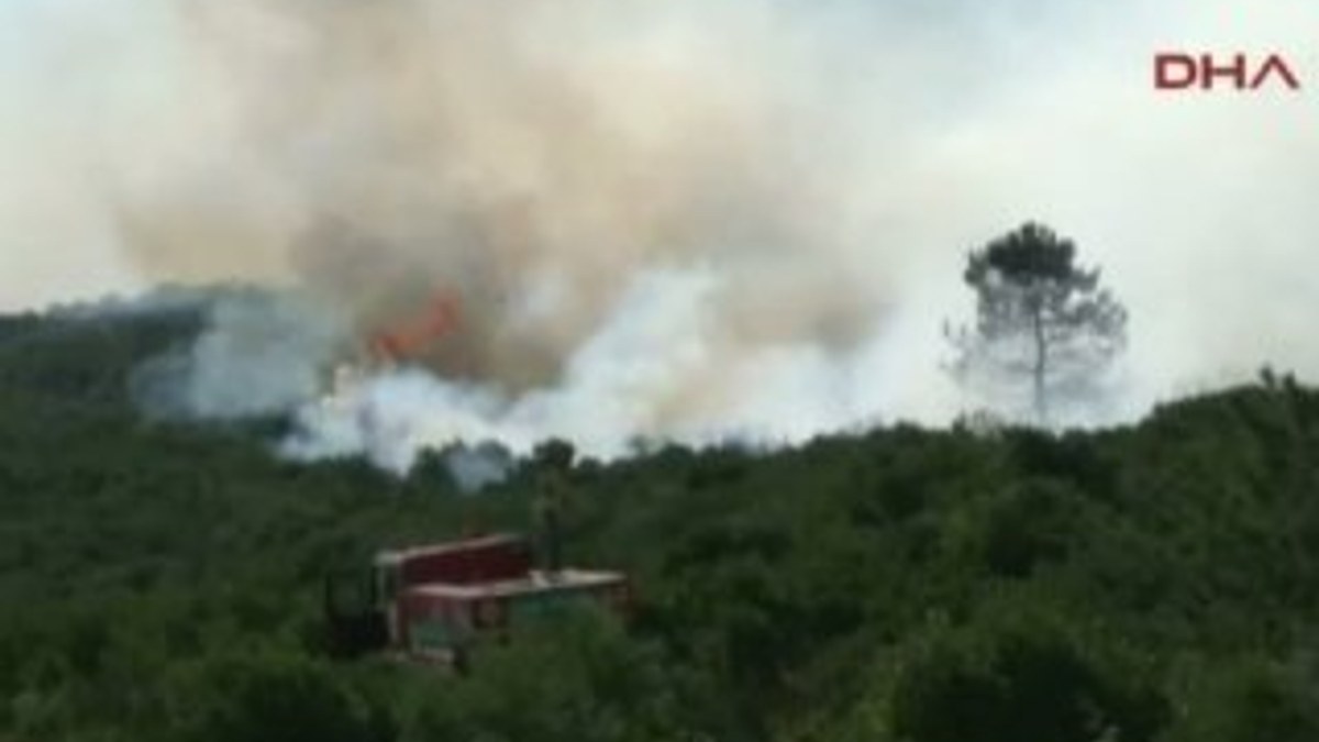 Sancaktepe'de askeri alanda yangın