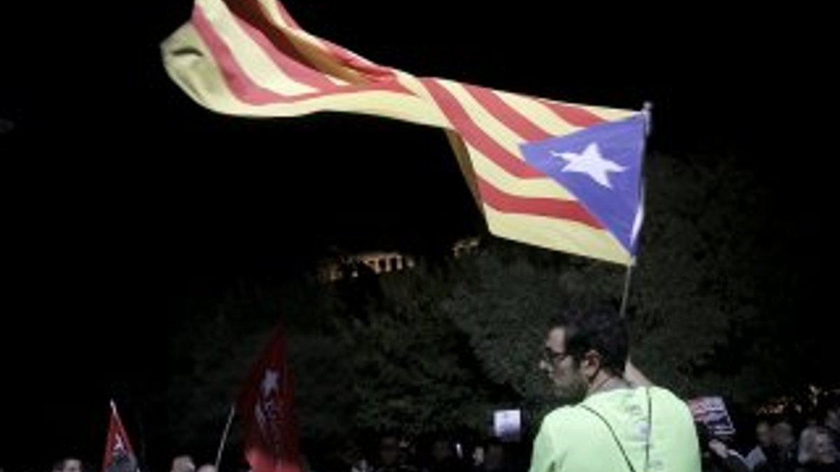 Yunanistan'da Katalonya'ya destek gösterisi