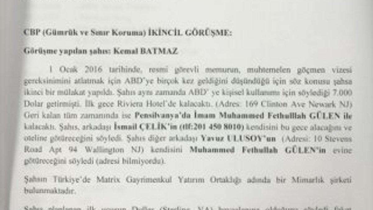 FETÖ'cü Kemal Batmaz'ın yalanını ortaya çıkaran belge