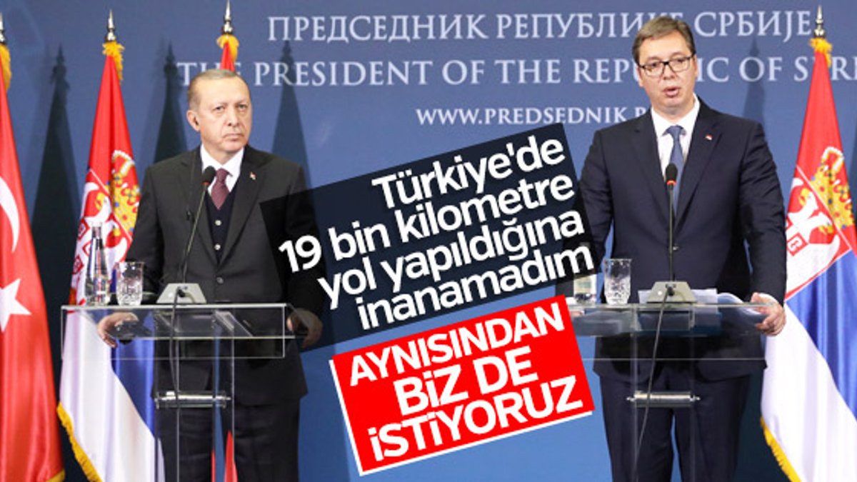 Erdoğan ve Vucic ortak basın toplantısı düzenledi