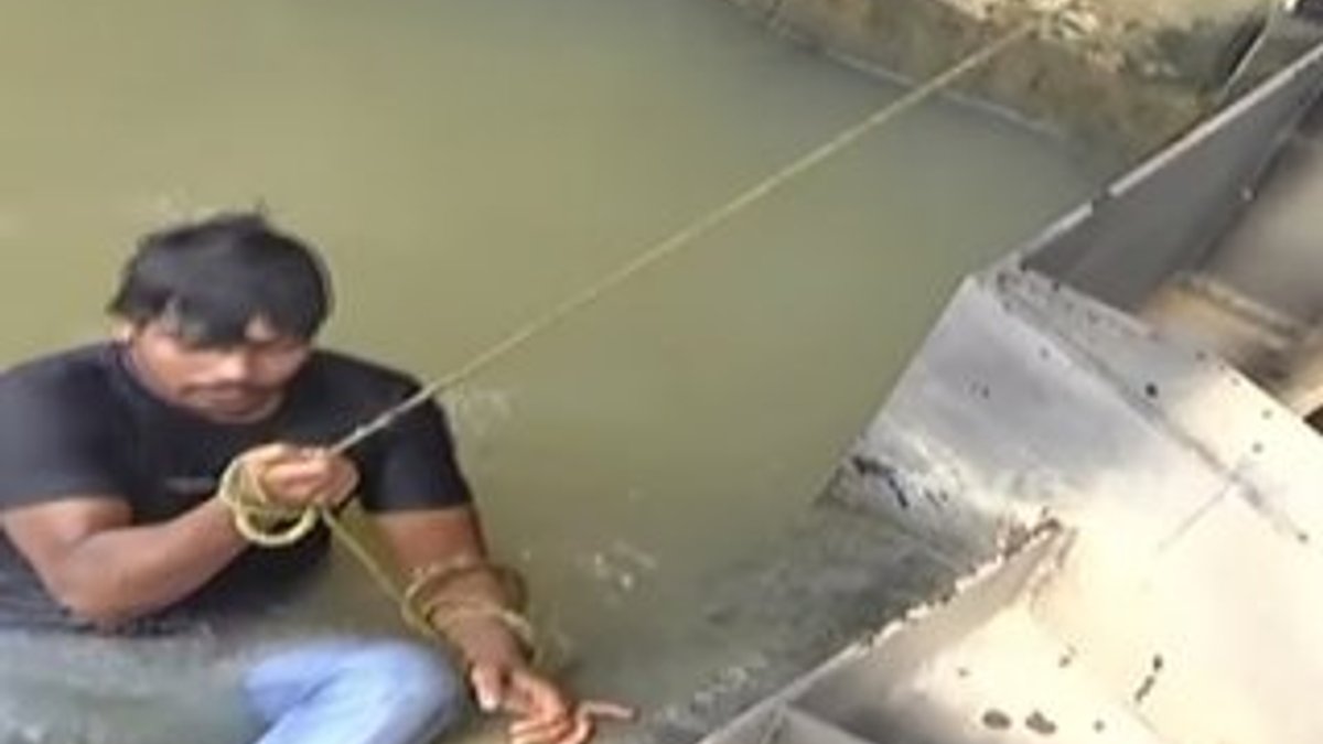 Hindistan'da sarhoş adam baraja düştü