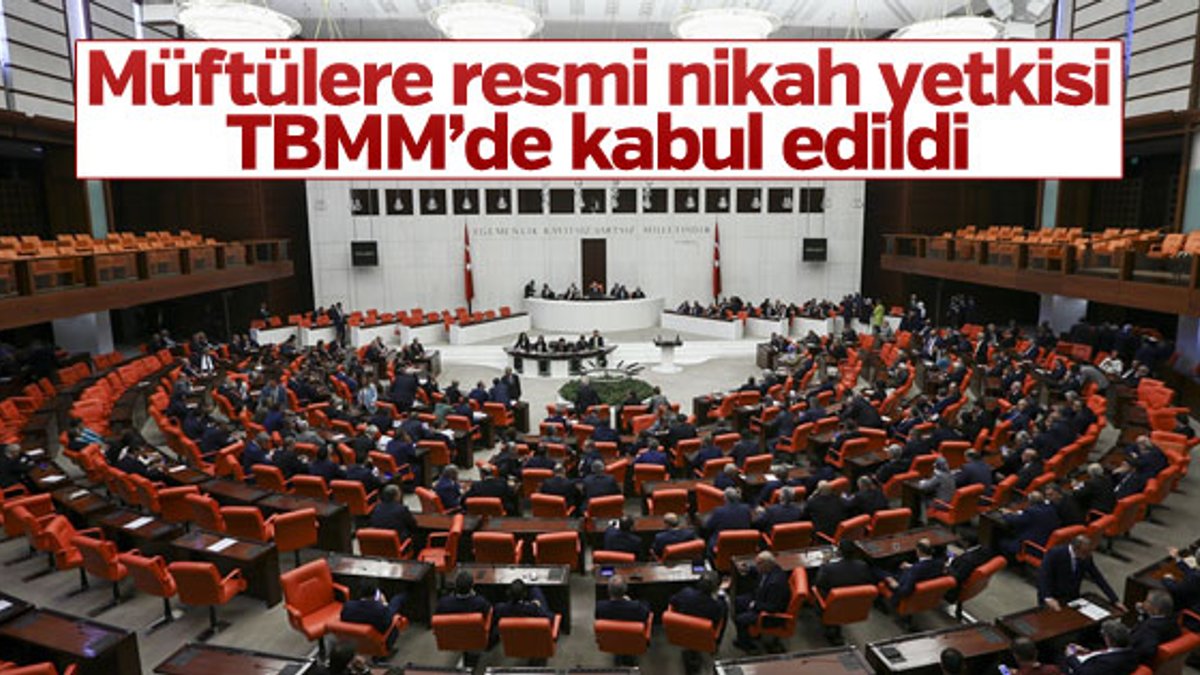 Müftülere nikah kıyma yetkisi TBMM'den geçti