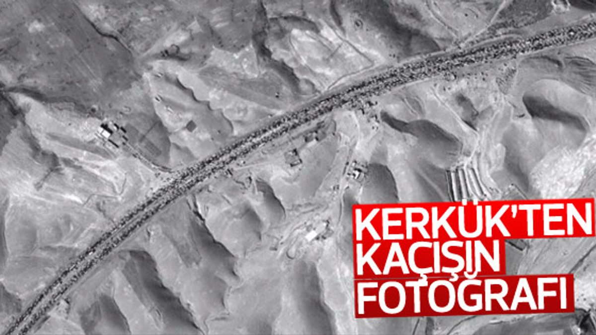 Kerkük-Süleymaniye yolunun uydudan çekilen fotoğrafı