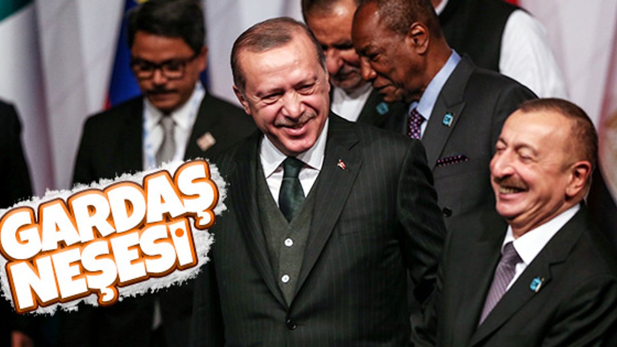 Erdoğan ve Aliyev'in neşeli sohbeti görüntülendi