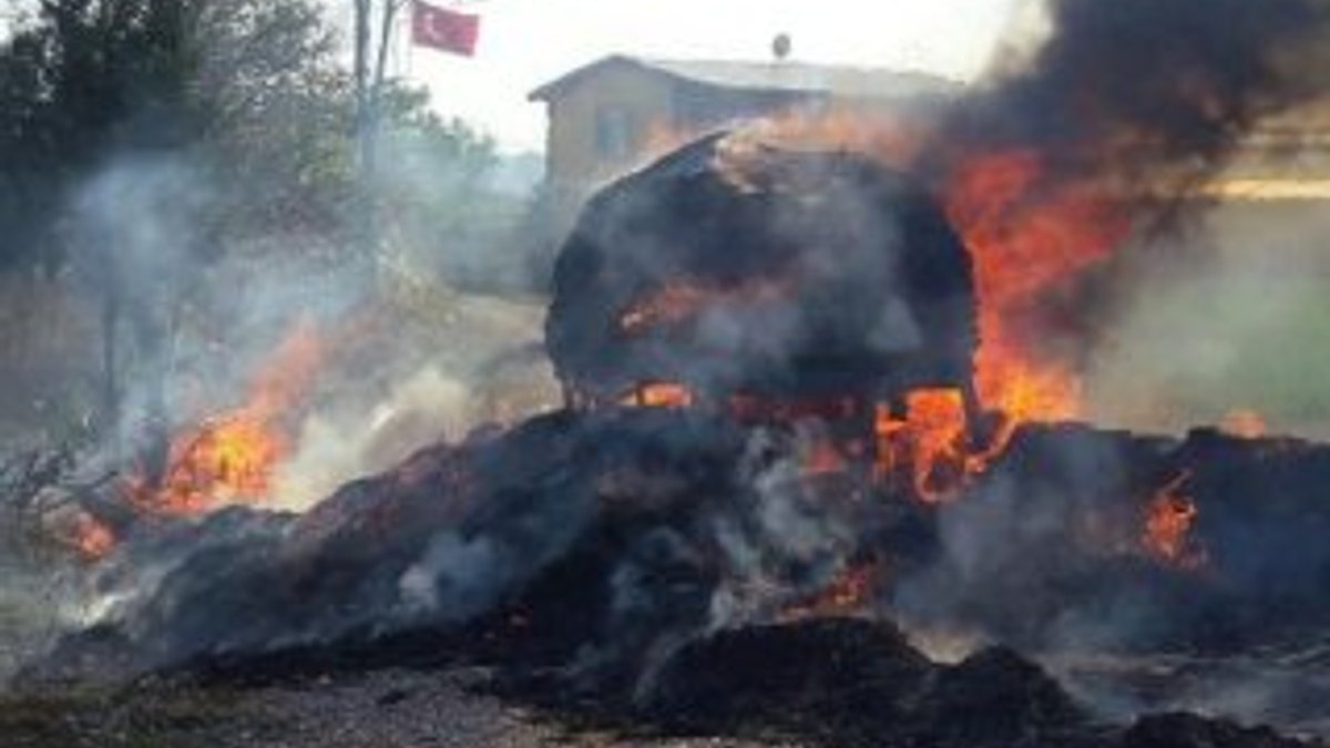 Bursa'da saman yüklü traktör küle döndü