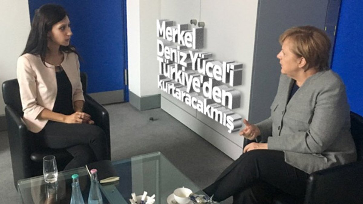 Merkel, Deniz Yücel'in eşiyle görüştü