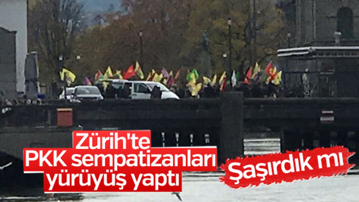 PKK yandaşlarından Zürih'te yürüyüş