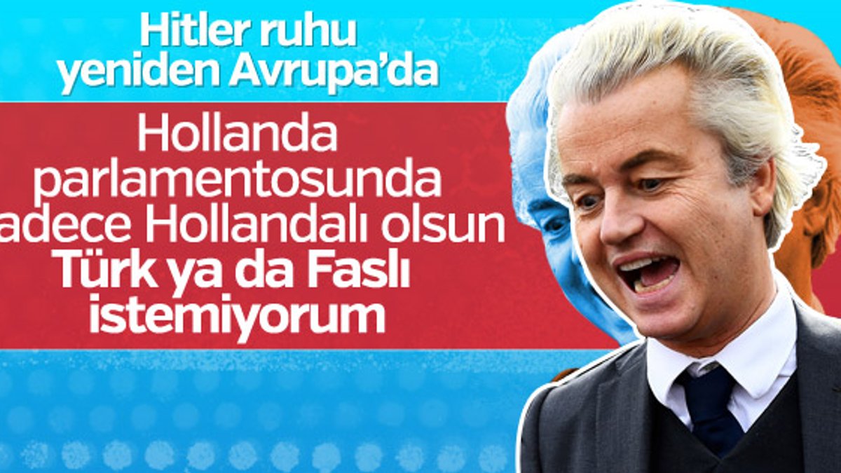 Irkçı Wilders parlamentoda Türk istemiyor