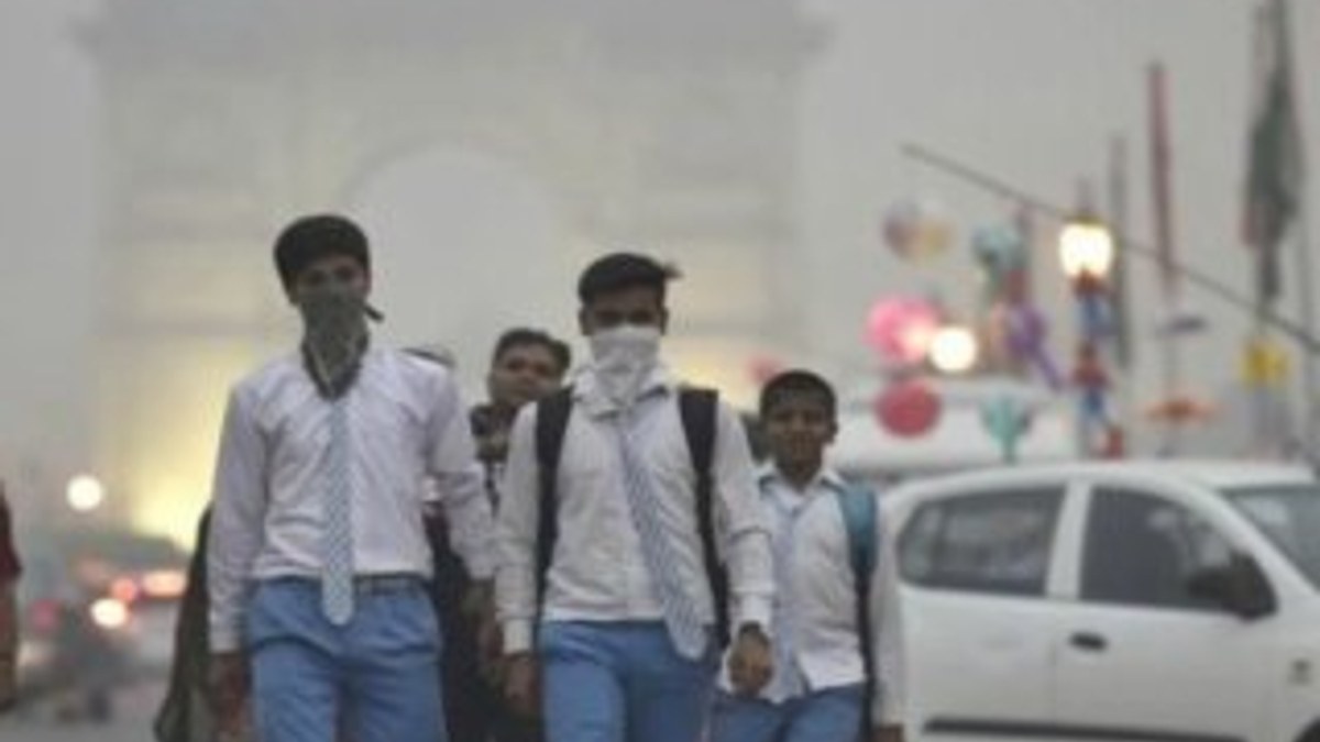 Yeni Delhi'de hava kirliliği nedeniyle okullar tatil edil