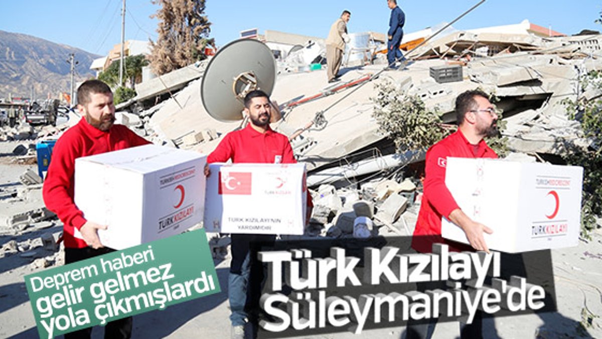 Irak'taki deprem bölgesine ilk yardım Türk Kızılayı'ndan