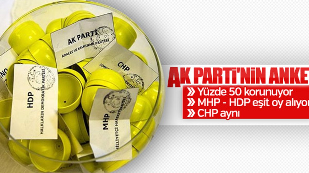 AK Parti'nin masasındaki son anket sonuçları