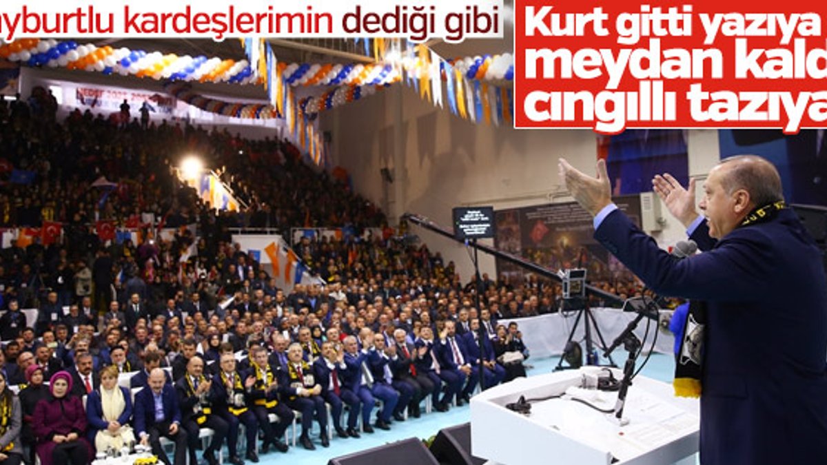 Cumhurbaşkanı Erdoğan Bayburt'ta konuştu