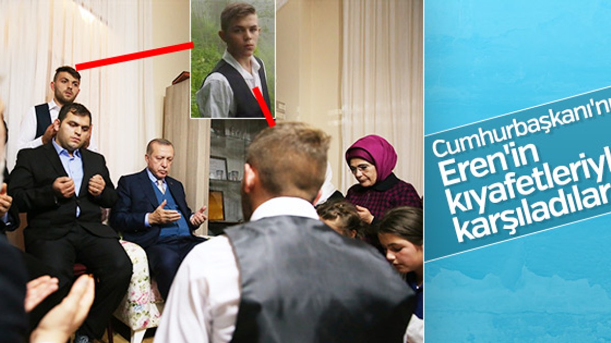 Cumhurbaşkanı Erdoğan şehit Eren Bülbül'ün evinde