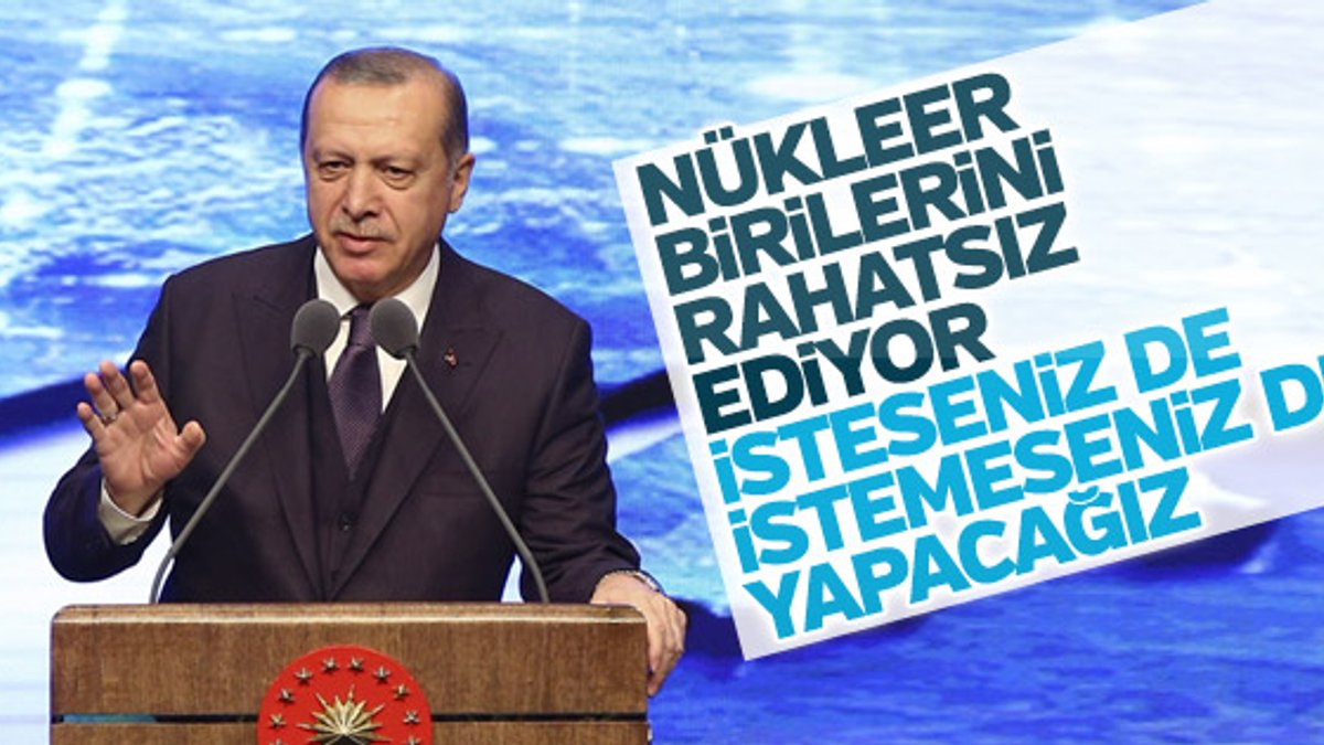 Cumhurbaşkanı Erdoğan nükleer karşıtlarına seslendi