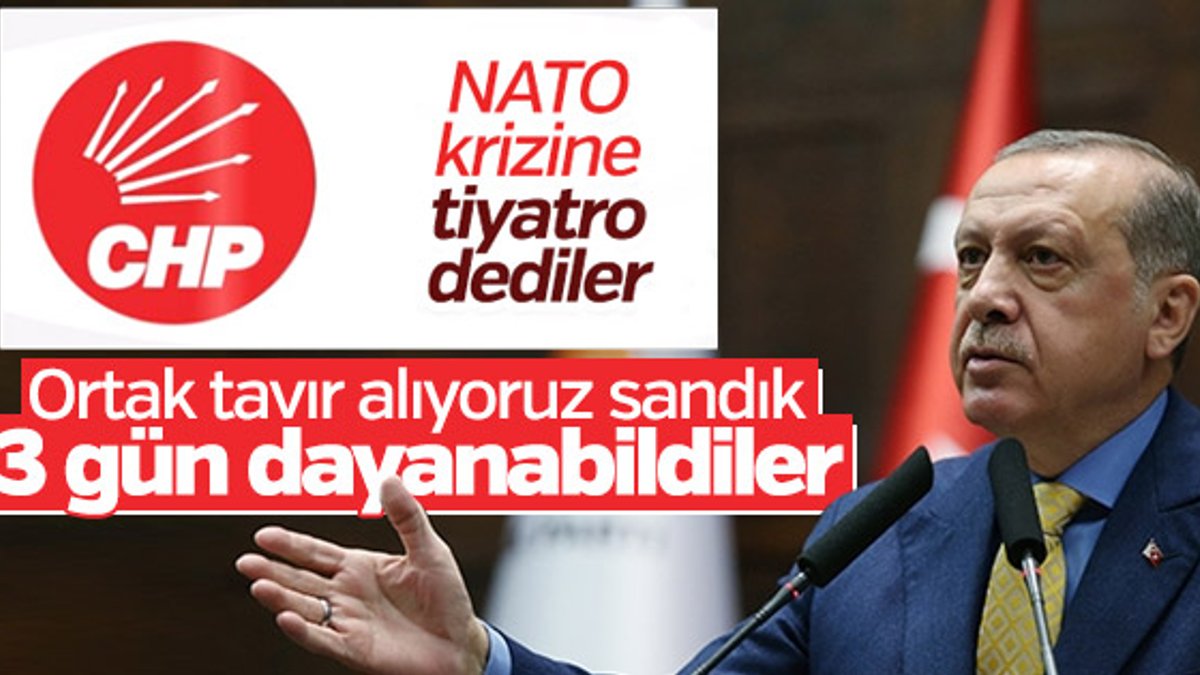 Cumhurbaşkanı Erdoğan'dan CHP'ye NATO tepkisi