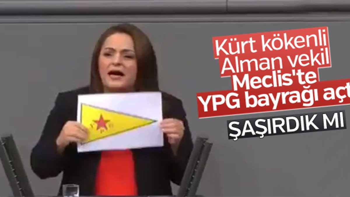 Almanya Meclisi'nde YPG'nin sembolü açıldı