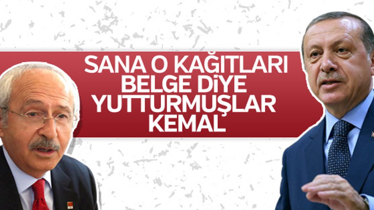 Erdoğan: Kılıçdaroğlu'na o kağıtları belge diye yutturdular