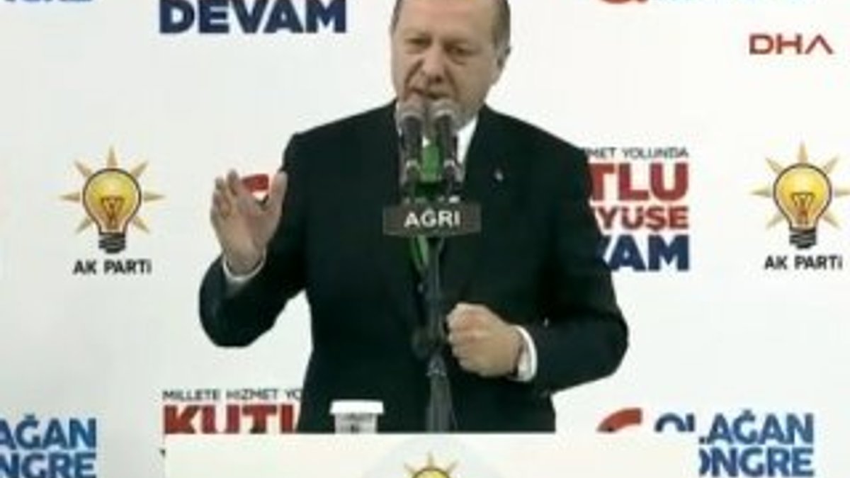 Cumhurbaşkanı Erdoğan Ağrı İl Kongresi'nde