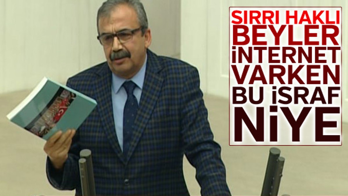 Sırrı Süreyya Önder, Meclis'in kağıt israfını eleştirdi