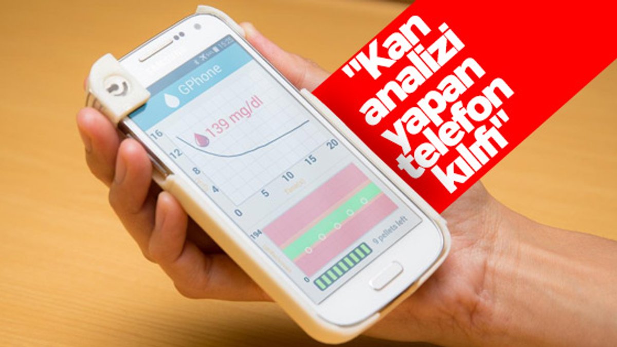 Kan analizi yapan telefon kılıfı