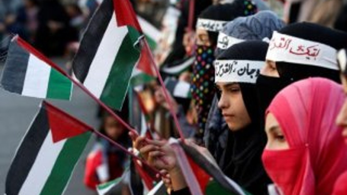 Saraybosna'da Filistin'e destek mitingi