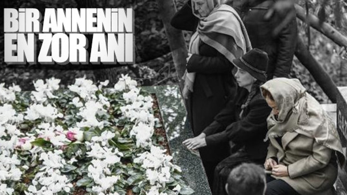 Berna Yılmaz oğlunun mezarı başında dua etti