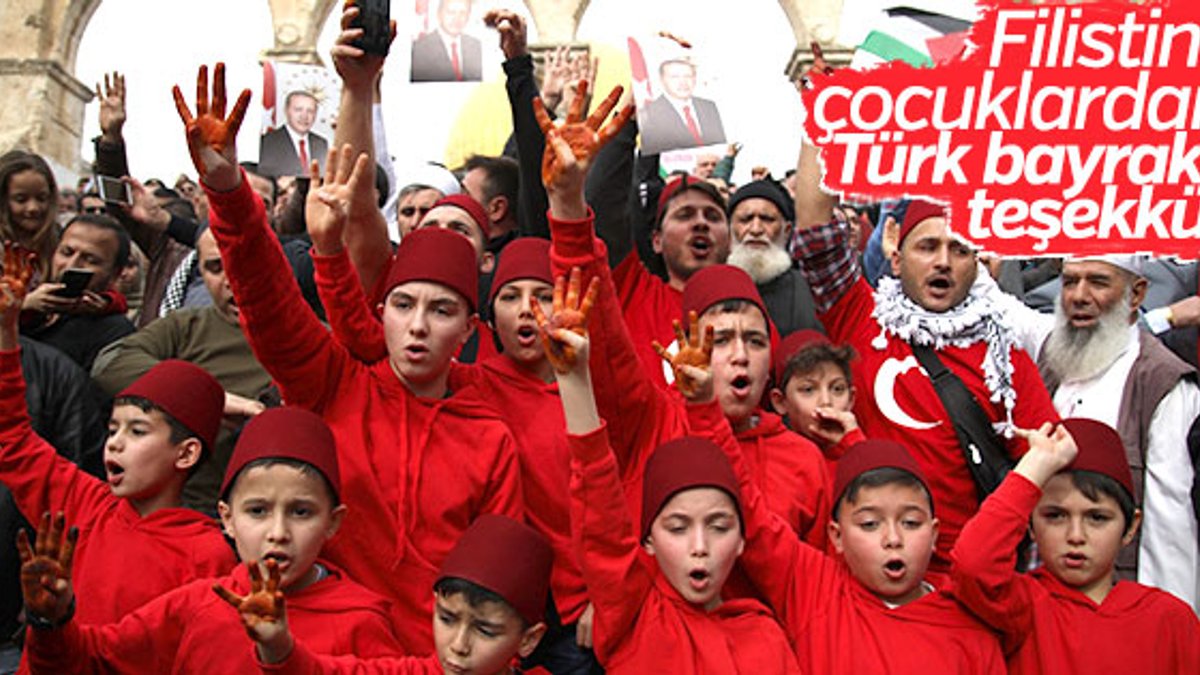 Filistinliler Erdoğan ve Türkiye'ye teşekkür etti