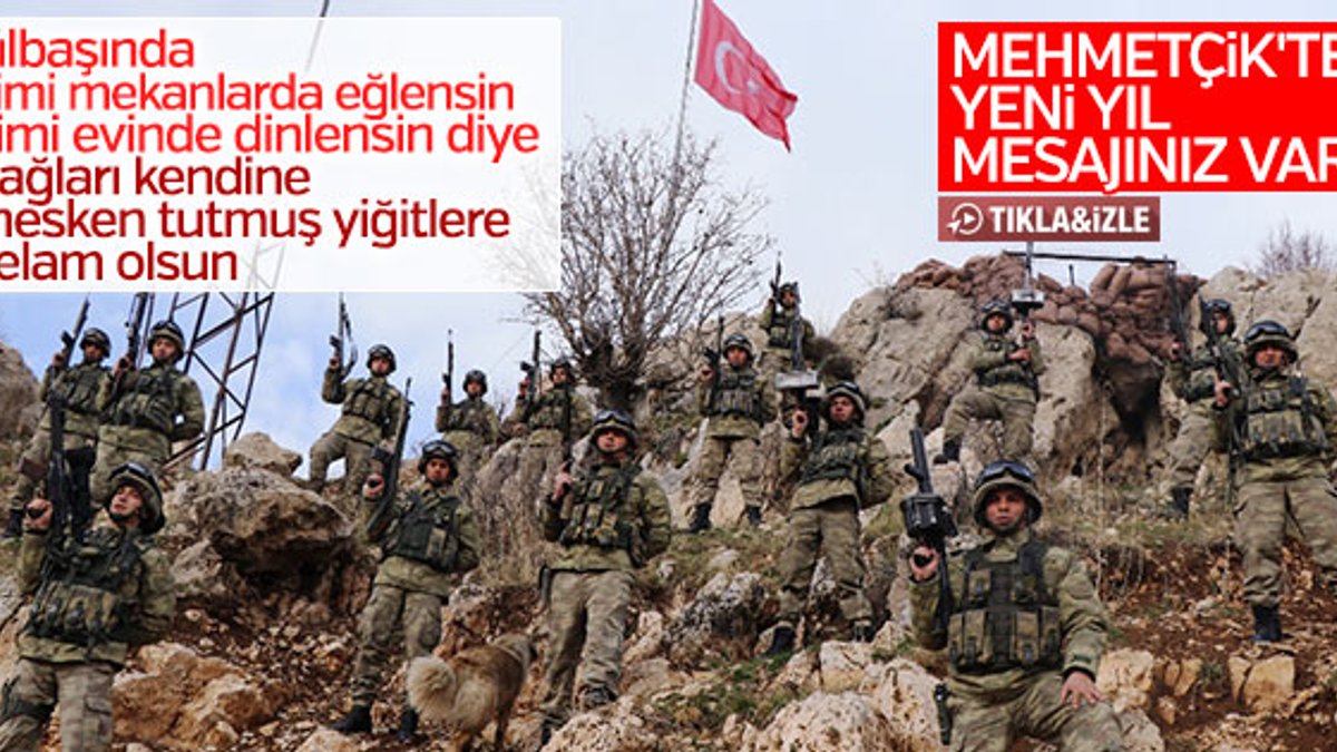 Mehmetçik, yeni yılı komando andıyla kutladı