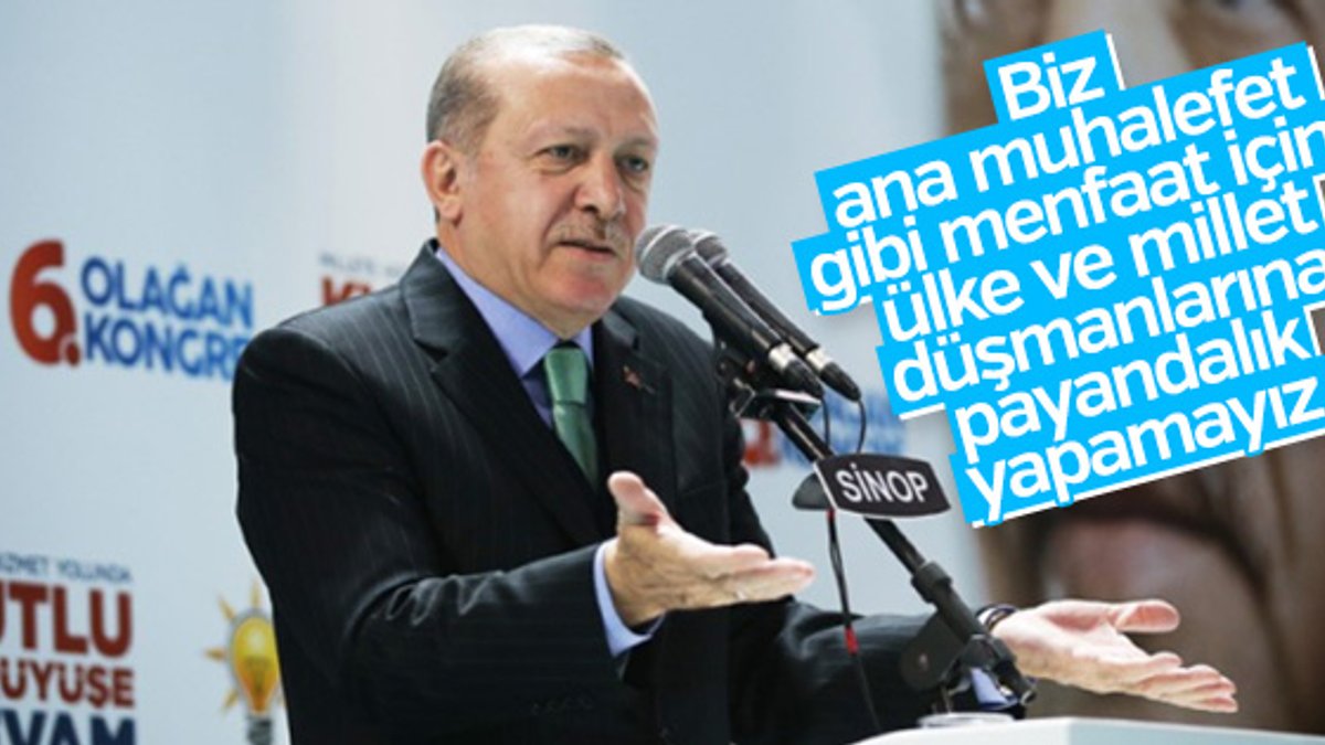 Cumhurbaşkanı Erdoğan: Biz düşmanla payandalık yapamayız