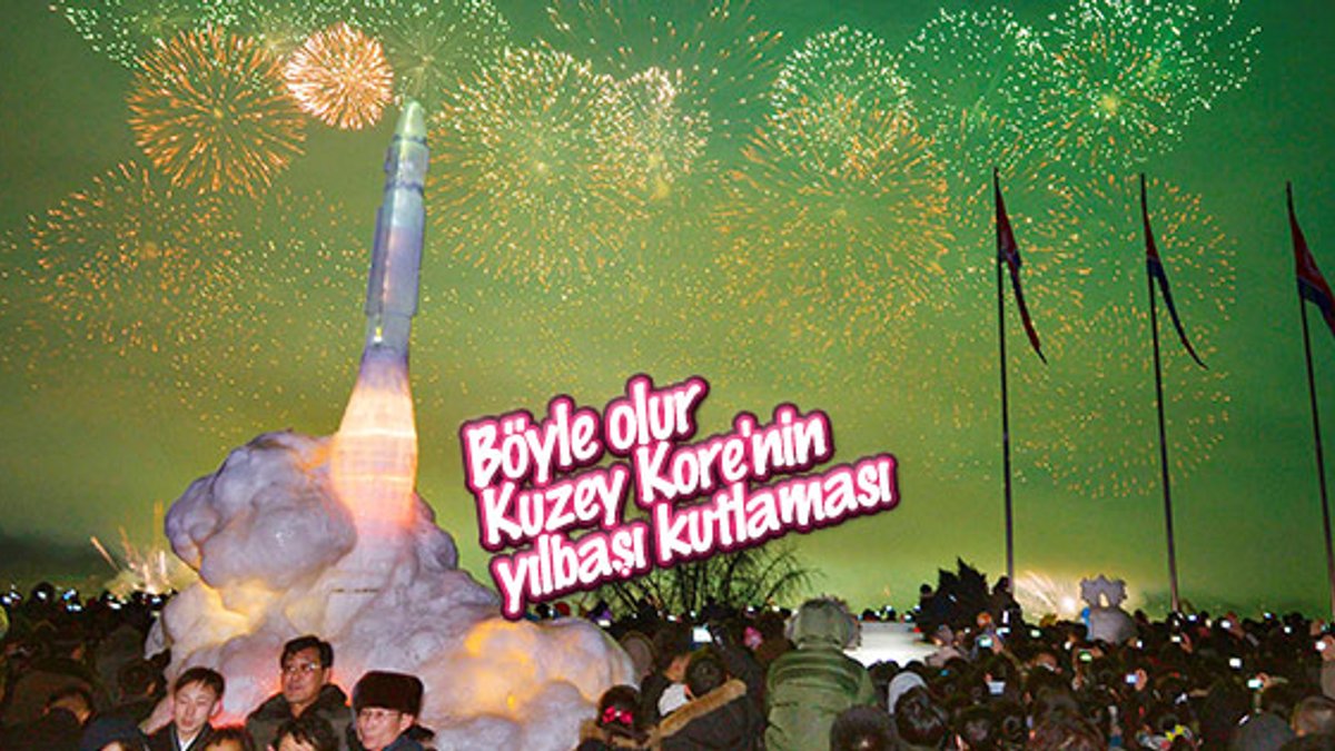 Kuzey Kore'de füzeli yılbaşı kutlaması
