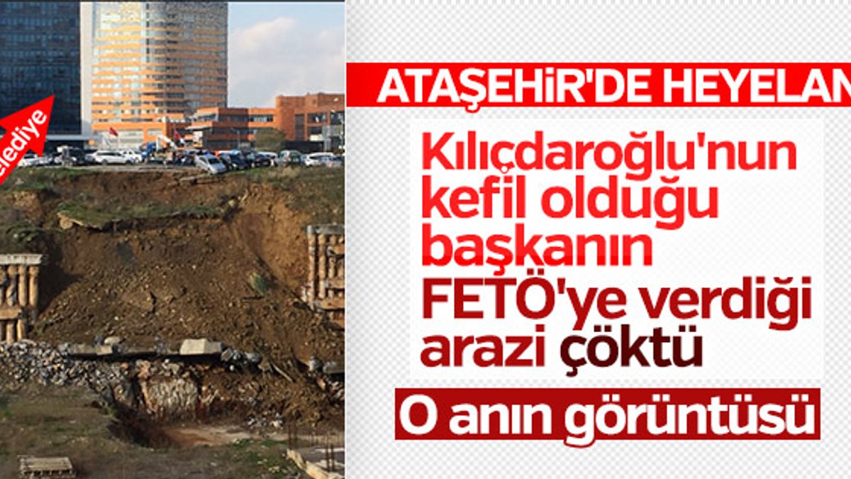 Ataşehir'de FETÖ'ye ait okul inşaatında toprak kayması