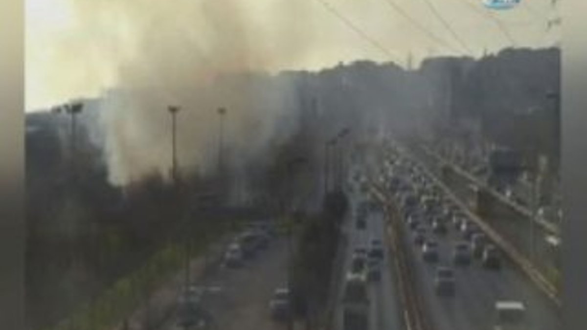 E-5 Otoyolu'nda dumanlar yükseldi