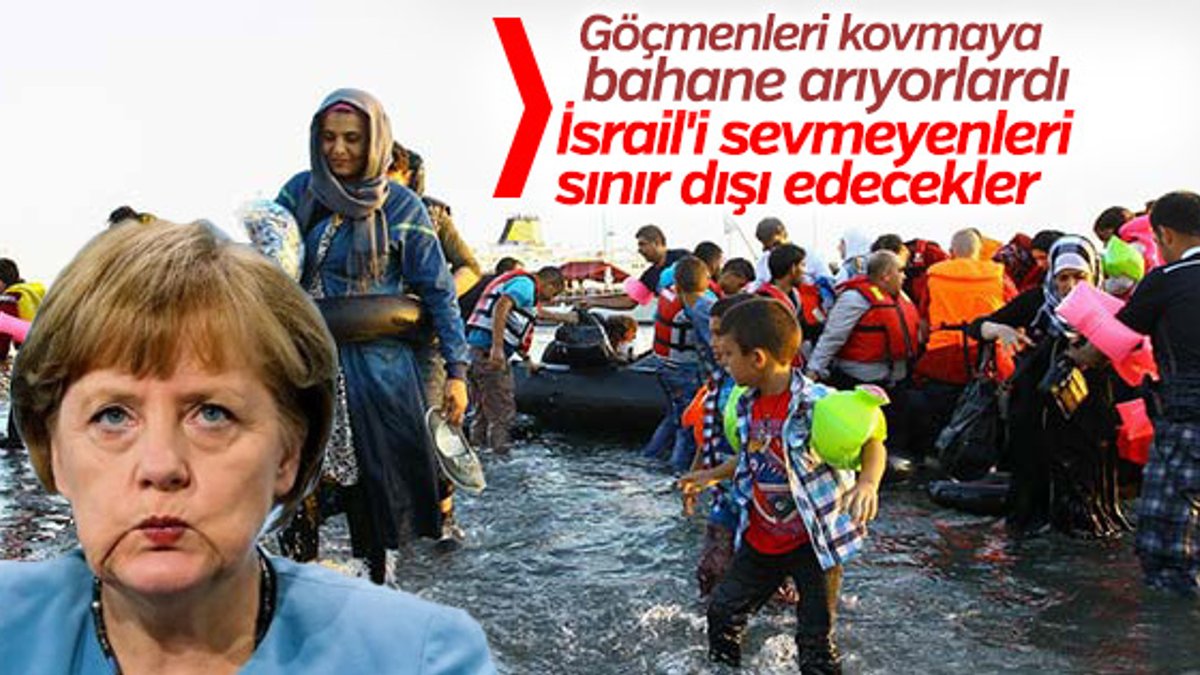 Merkel İsrail karşıtı mültecileri sınır dışı edecek