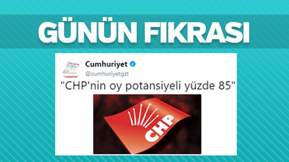 Cumhuriyet'e göre CHP'nin oy potansiyeli yüzde 85