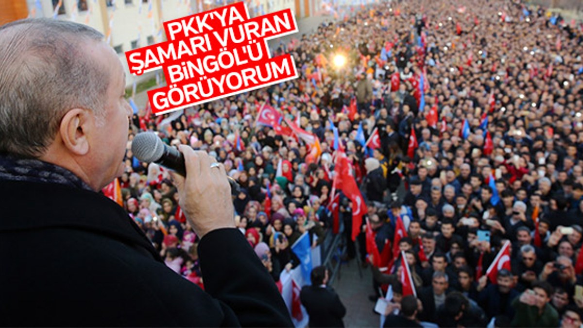 Bingöl'de Cumhurbaşkanı Erdoğan'a sevgi seli
