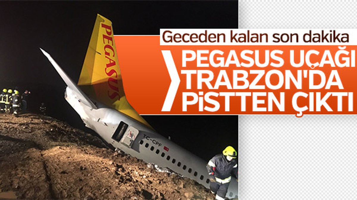 Trabzon Havalimanı'nda yolcu uçağı pistten çıktı
