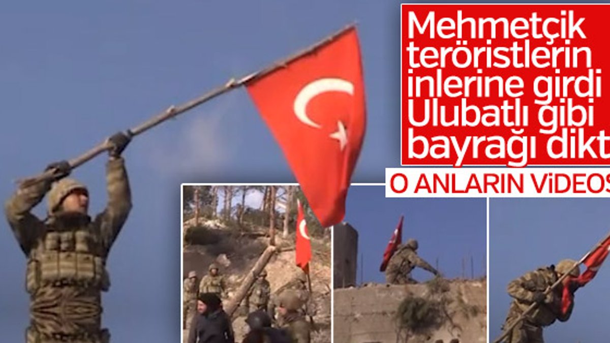 Burseya Dağı'na Türk Bayrağı dikildiği an