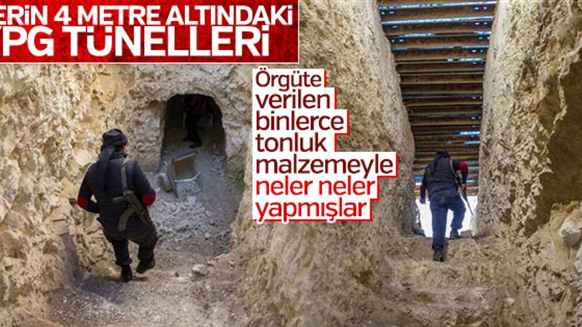 YPG'nin yerin 4 metre altındaki tünel ağı bulundu