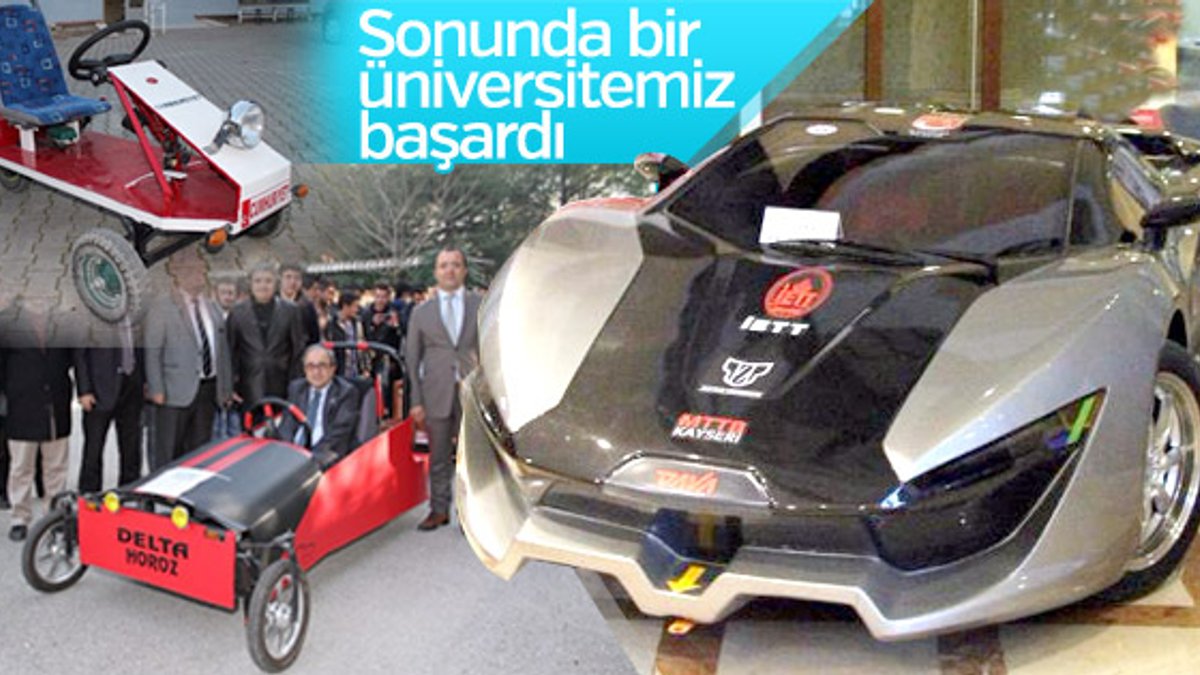 Erciyes Üniversitesi öğrencilerinin yaptığı otomobil