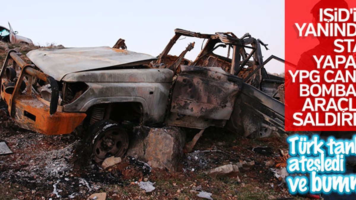 Afrin'de canlı bomba aracı tank atışıyla vuruldu